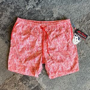 Mr. Swim Paint Smudge Red Swim Trunks NEW Men's Size Large